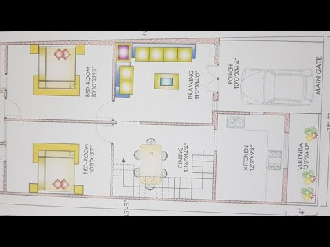 22-×-49-hour-plan-with-two-bedroom-according-to-vastu