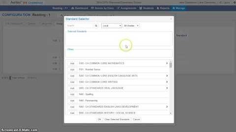 Aeries Gradebook Mapping Assignments to Standards