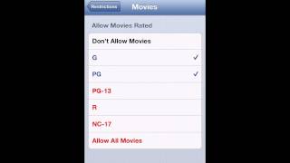 Parental Controls/Restrictions on iPod touch or iPhone (or iPad)