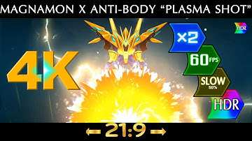 Magnamon X Anti-body "Plasma Shot" [4K/21:9/60FPS] - DIGIMON SKILL SHOW