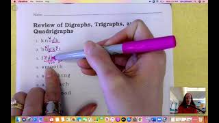 Phonics 136 review of digraphs, trigraphs, quadrigraphs