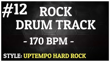 Hard Rock Drum Track - #12 - Uptempo - 170 BPM [HQ]