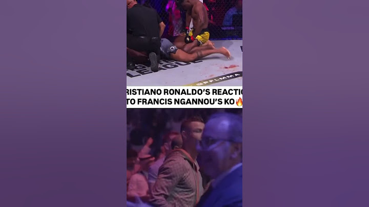 REACTION CRISTIANO RONALDO AFTER KO FRANCIS NGANNOU 😳 #ufc #mma