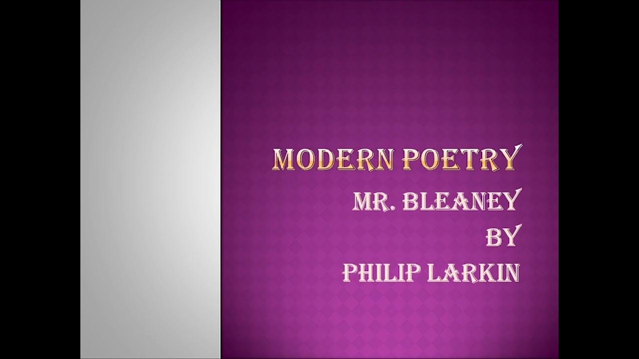 Mr. Bleaney Critical Analysis, Themes, Symbols Poem by Philip Larkin