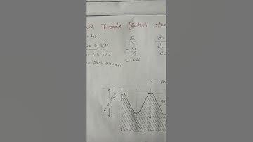 B. S. W. thread || bsw thread short || threads shorts || engineering drawing