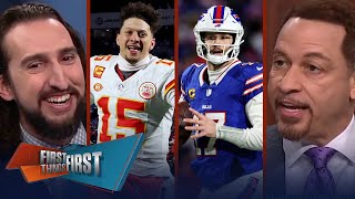 Chiefs advance to AFC Title Game, Bills lose, Mahomes outduels Allen | NFL | FIRST THINGS FIRST image