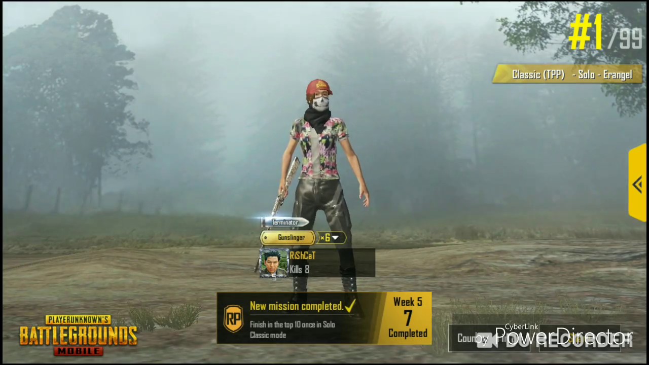 Commando Achievement PUBG mobile 20th match