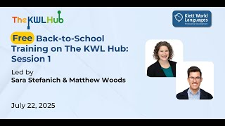Back-to-School Training on The KWL hub Session 1