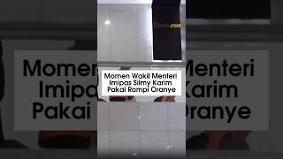 Momen Wakil Menteri Imipas Silmy Karim Pakai Rompi Oranye