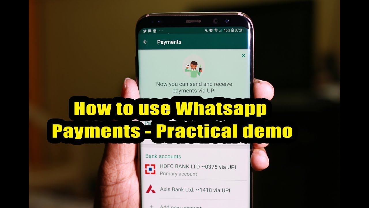 How to use Whatsapp Payments? Practical demo - YouTube