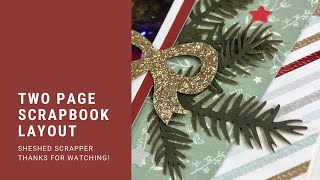 Two Page Scrapbook Layout Process Video: CTMH Christmas Story & Mix-In Paper//Christmas Traditions