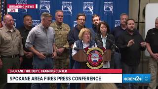 Full Press Conference: Officials give update on Spokane Area Fires (2 p.m.)