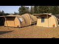 Dutch canvas tents at camping travel store