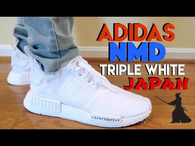 ADIDAS NMD (TRIPLE WHITE) "JAPAN" PK REVIEW ON FEET -