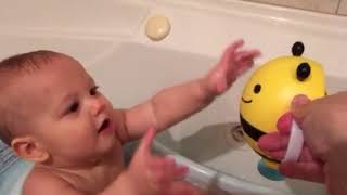 Matthew’s new bath toy 8 months