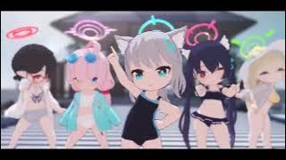 [블루아카 MMD]  춤추는 수영복 아비도스