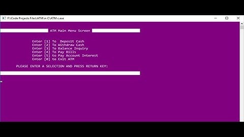 ATM IN C++ WITH SOURCE CODE