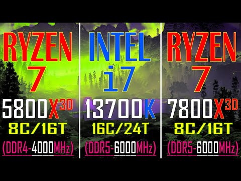 RYZEN 7 5800X3D vs INTEL i7 13700K vs RYZEN 7 7800X3D || PC GAMES BENCHMARK TEST ||