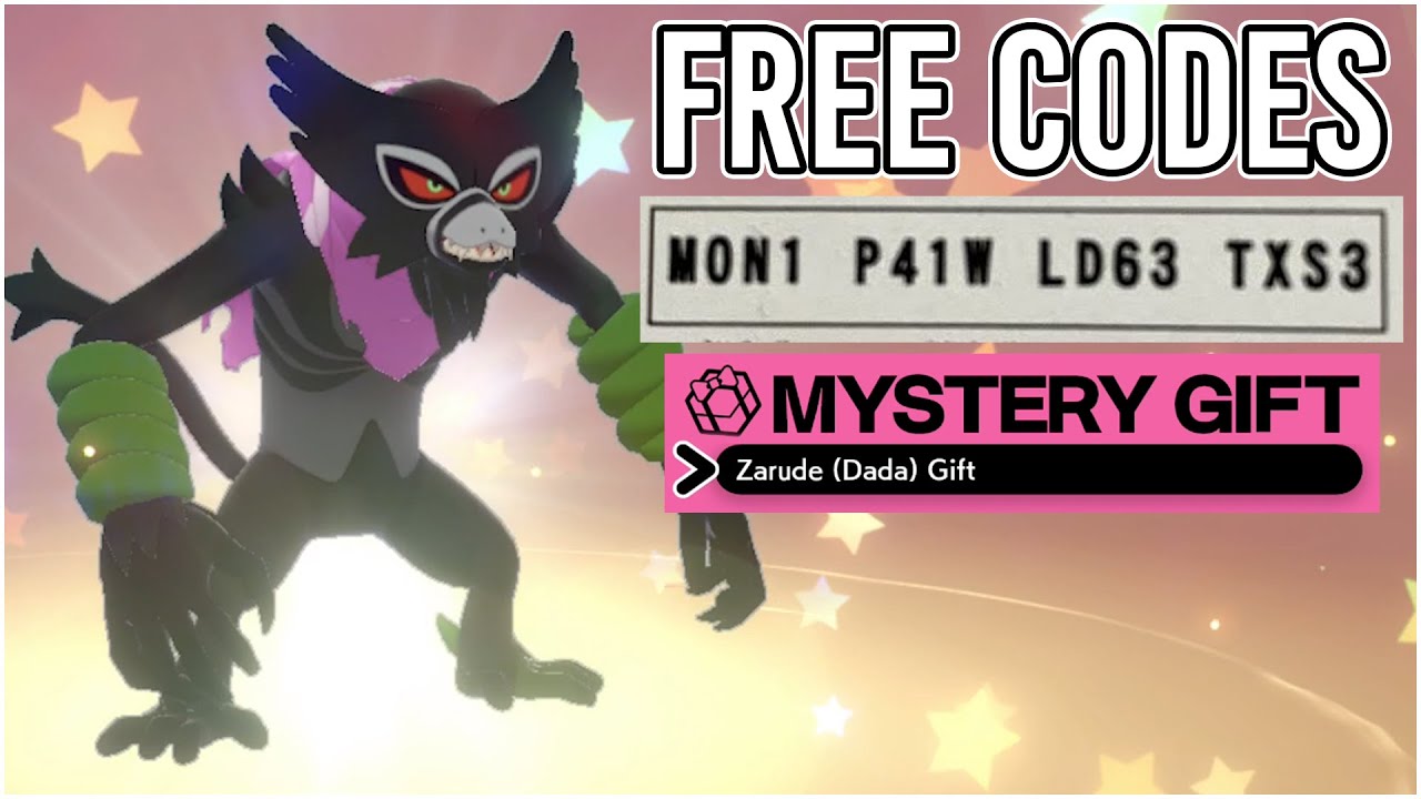 To Get ZARUDE DADA Pokemon Sword and Shield - CODES - YouTube