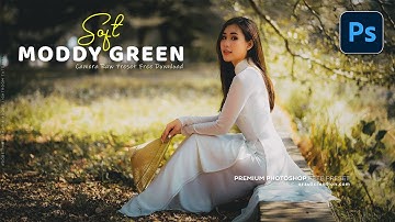 Photoshop Tutorial: Soft Moody Green Colour Grading Photoshop । Adobe Photoshop Photo Editing
