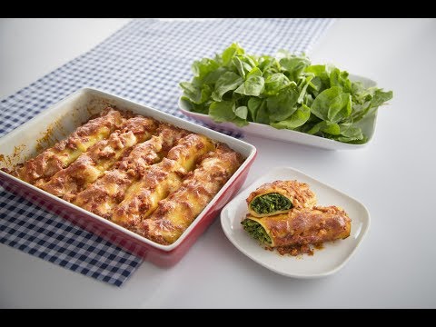Tasty Treats: Cheesy Spinach Lasagna Roll / Gulungan Lasagne Bayam Berkeju