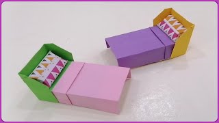 Papier bett basteln | Basteln mit papier | Origami Bett