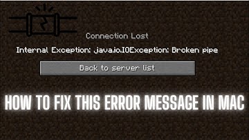 How to FIX BROKEN PIPE message on MAC