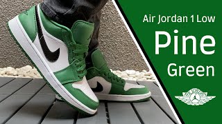 jordan 1 low pine green on feet