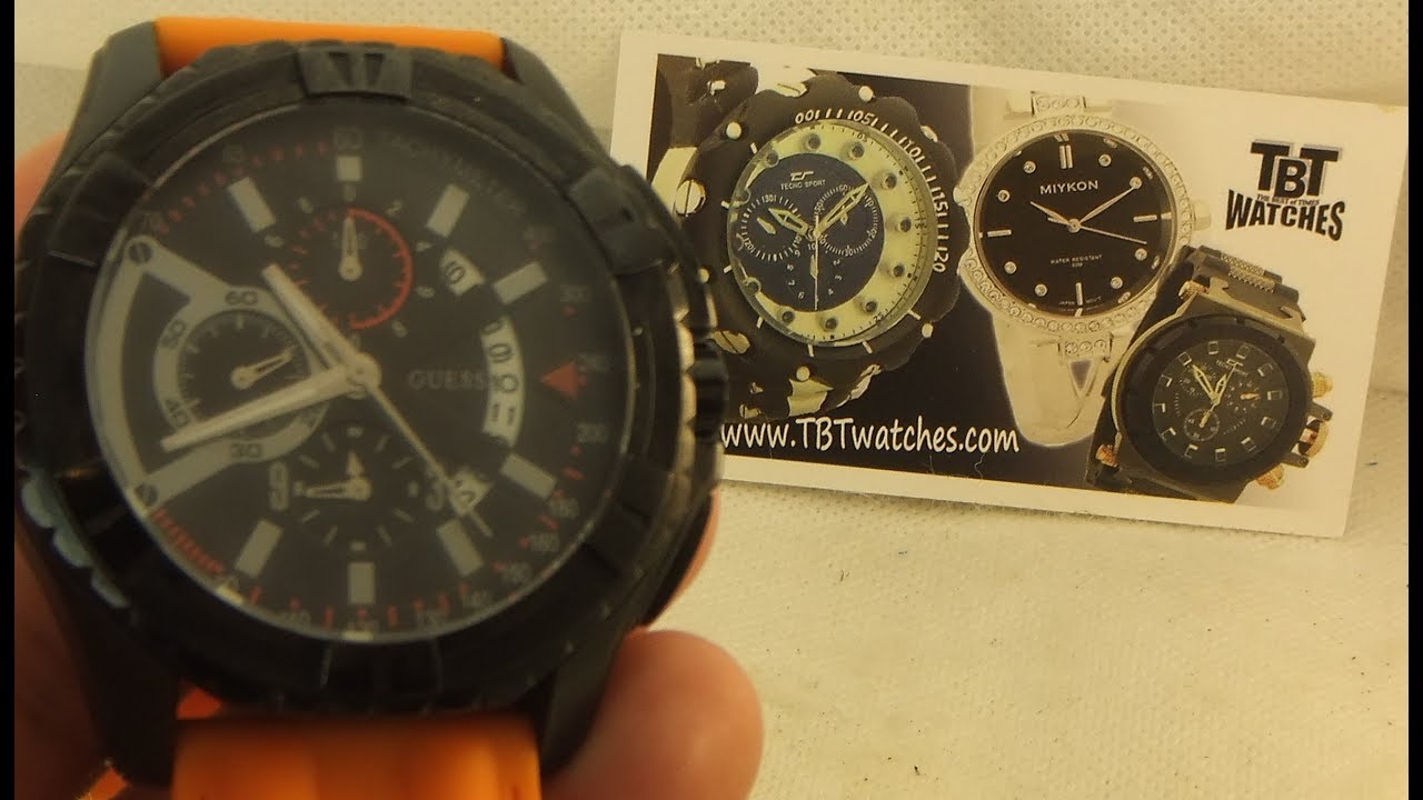 How to change the battery on Guess Watch model number U15060G2 - YouTube