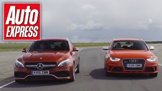 Mercedes-AMG C 63 Estate vs Audi RS4 track battle