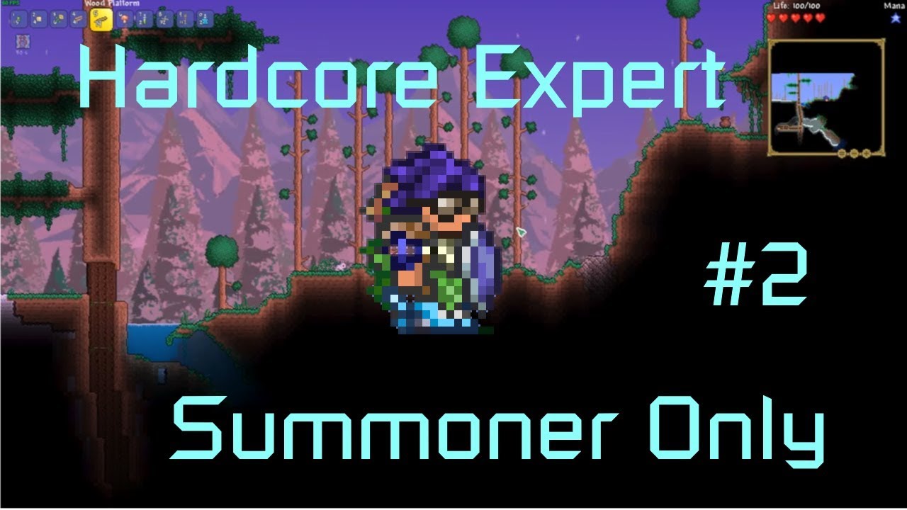 Terraria Expert Hardcore Summoner Only #2 - YouTube