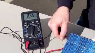 This video clip shows viewers how to correctly test solar cells for
voltage and current. taken at the facility of ml
