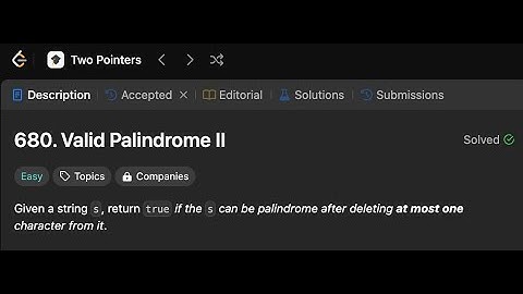 Valid Palindrome II | Simple solution | LeetCode 680 | Golang