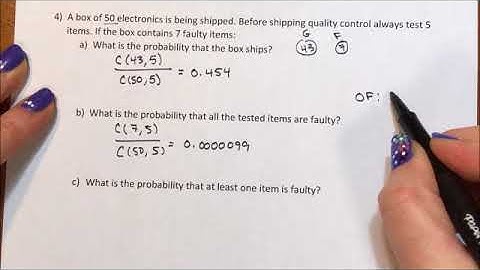 Probability - Faulty items