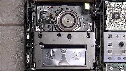 Early Sony EV-S1 video8 Tape Loading Mechanism in Operation (Betamax Style)