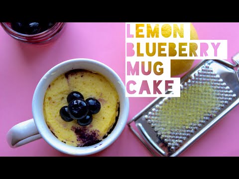 Healthy Lemon Cake Mug Cake Recipe | How To Make A Lemon Blueberry Mug Cake