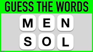 ANAGRAMS WORD GAME #4 - 25 Scrambled Words Guessing Game
