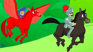 Mila and Morphle VS Knight | My Magic Race Horse + More Adventures | Kids Cartoons screenshot 2