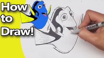 How to Draw Finding Dory Characters | Let