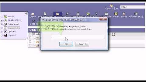 How to create folders in Horde.avi