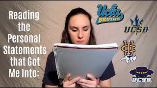 Reading the Personal Statements that Got Me into UCLA, UCSD, UCI, and UCSB