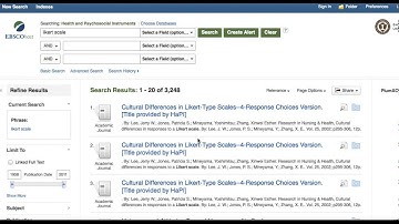 Searching for tests and measurements in the Saybrook Library