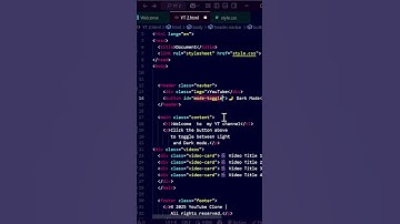 Light/Dark Mode Toggle Button for Website | HTML CSS JavaScript Tutorial