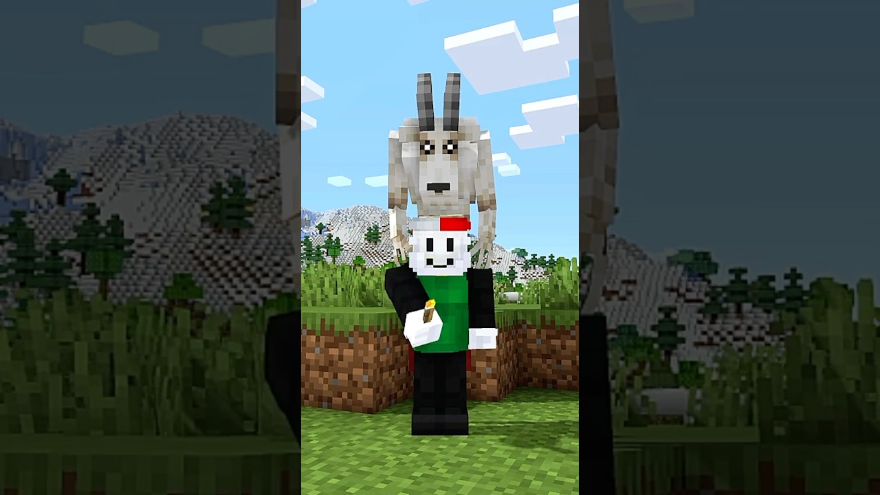 Escapando del Goatman en mi mundo de minecraft #minecraft #mods #scp #fnaf