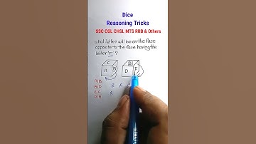 Dice | Dice Reasoning for SSC CGL GD CHSL Exams| #shorts