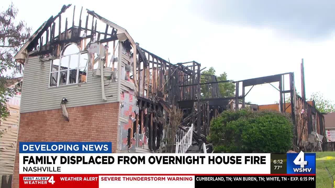 Family displaced from overnight house fire - YouTube