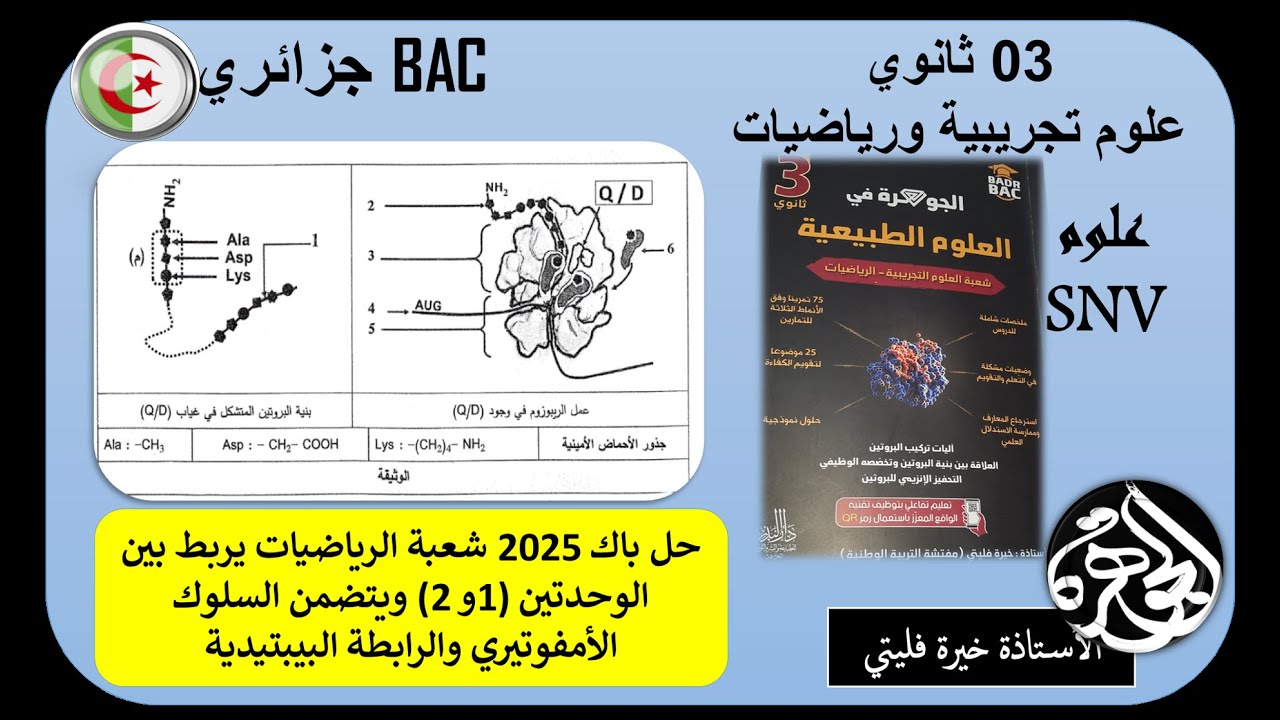 حل تمرين باك 2025 شعبة الرياضيات
