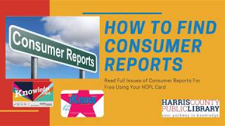 HCPL How To: Find Consumer Reports