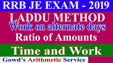 Time and Work || RRB JE and SSC Exams || Arithmetic Shortcuts, Lucky tips, Laddu method