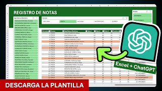 📝 Cómo hacer un Registro de Calificaciones - Excel ChatGPT para Docentes 📝 Cómo hacer un Registro de Calificaciones - Excel ChatGPT para Docentes